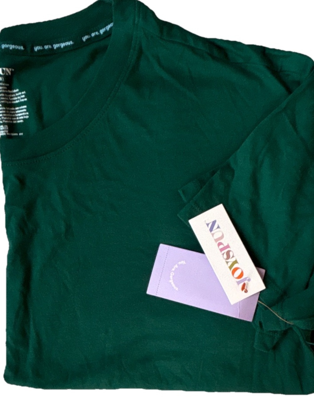 Joyspun forest green tee